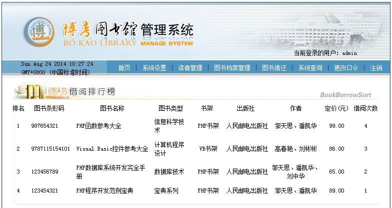 图书管理系统源码下载-界面1